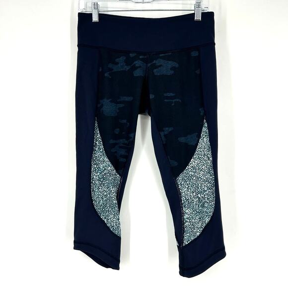 Lululemon Wunder Under Crop Full On Loun Blue Size 8 - Picture 3 of 8